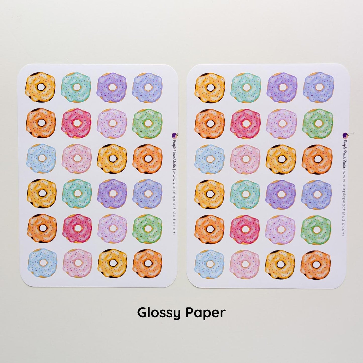 Large Rainbow Donut Sticker Sheets