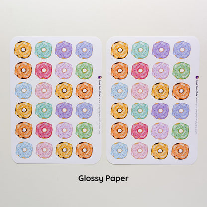 Large Rainbow Donut Sticker Sheets