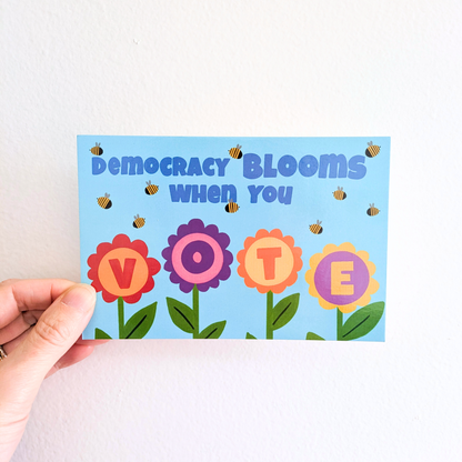 Democracy Blooms When You VOTE Postcards (Set of 10)