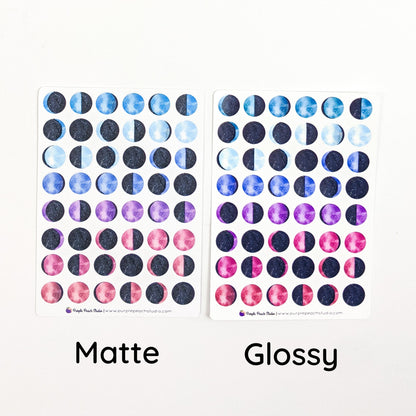 Small Moon Phase Stickers