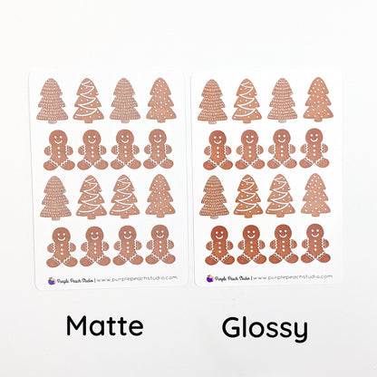 Small Gingerbread Cookie Stickers