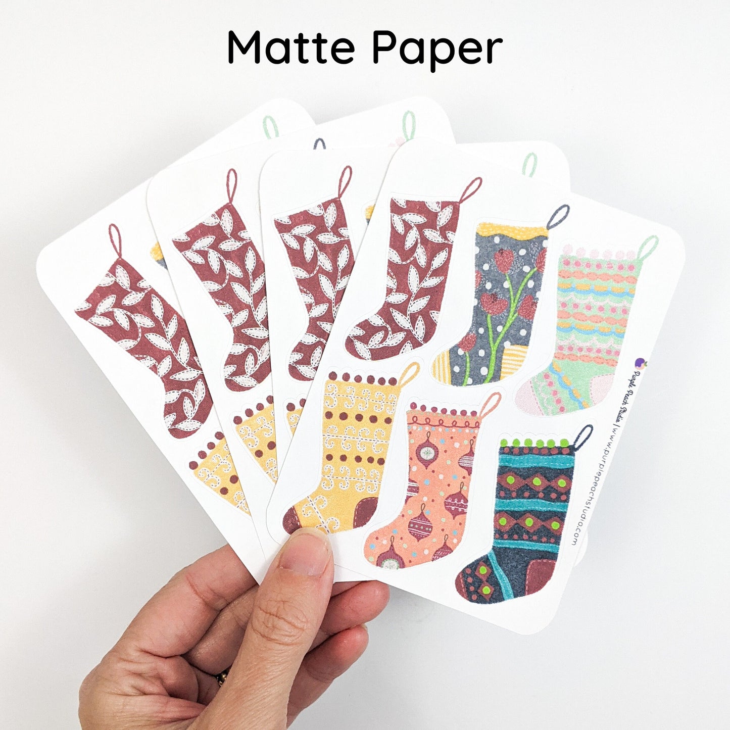 Small Christmas Stocking Stickers