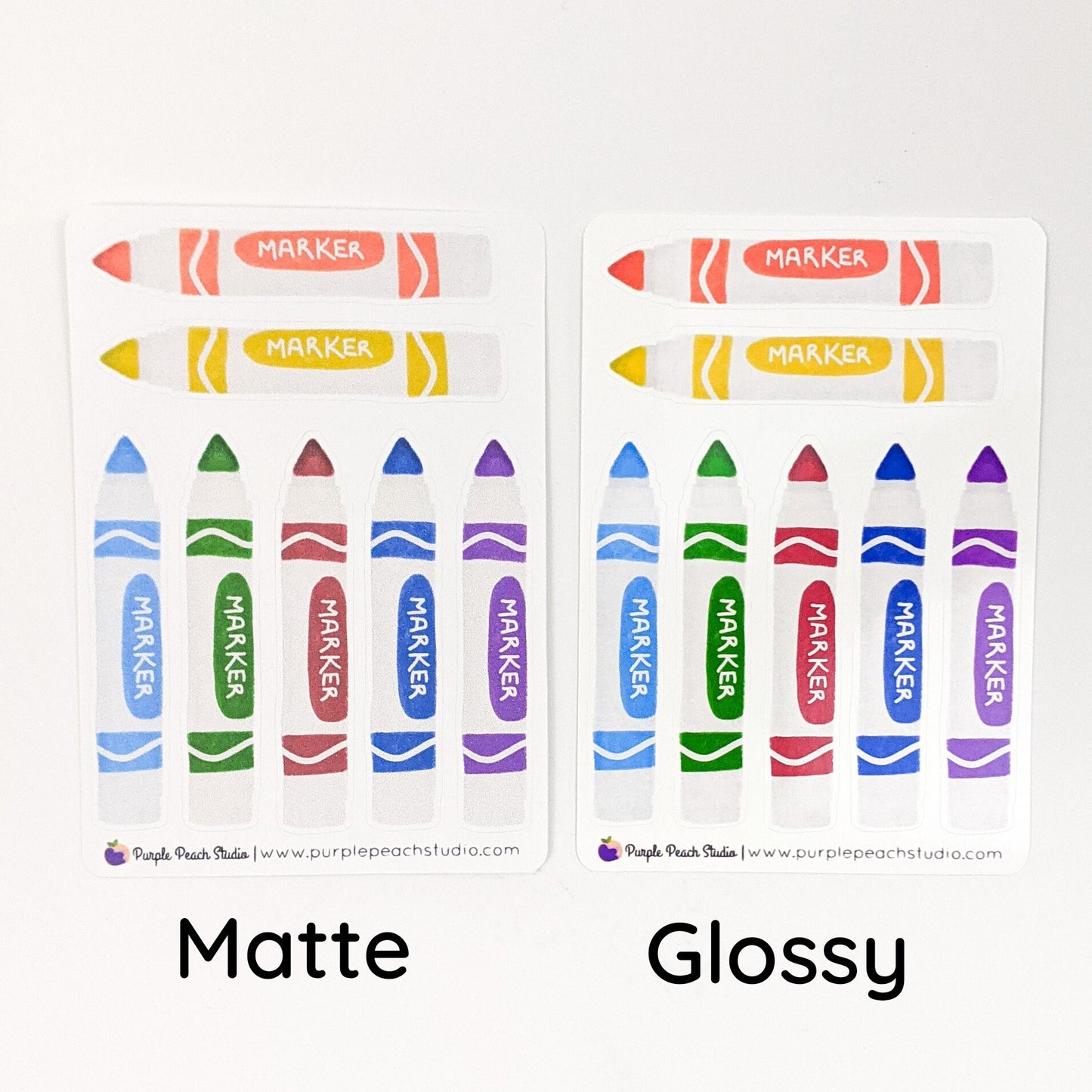 Small Rainbow Marker Stickers