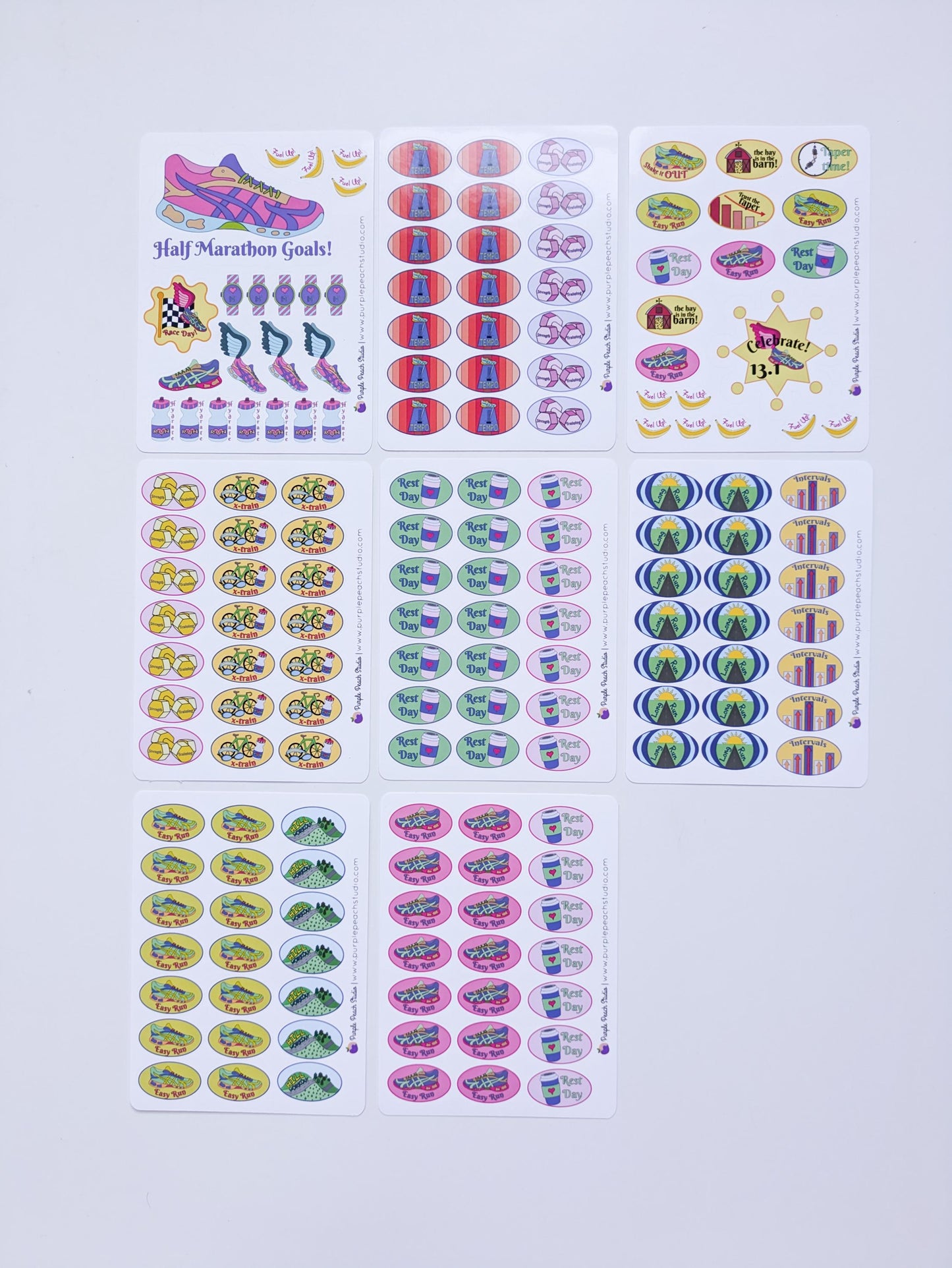 Half Marathon Training Stickers