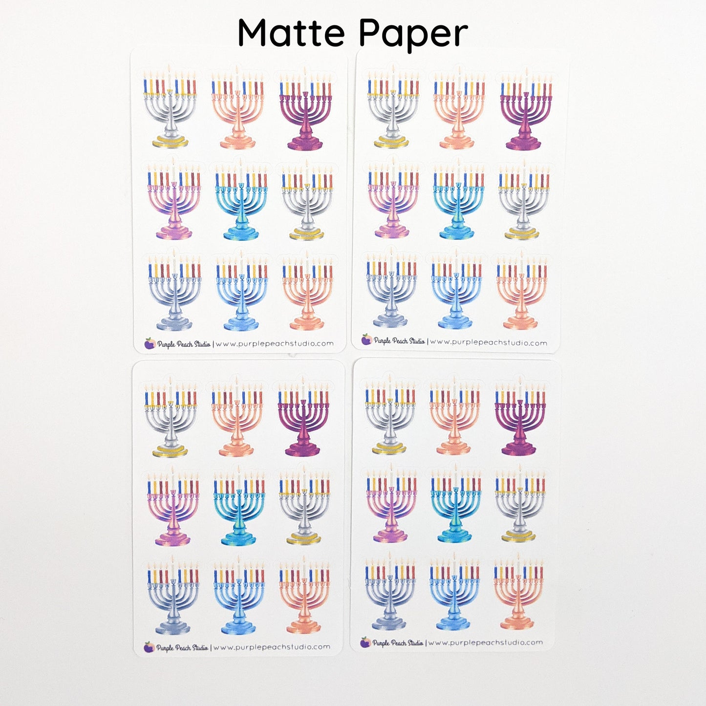 Small Menorah Stickers