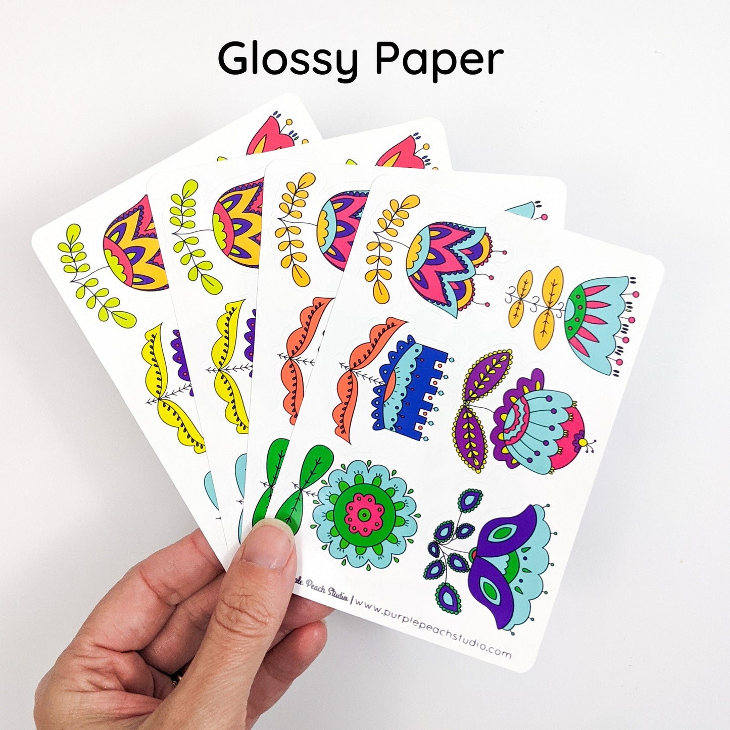 Small Folk Flower Stickers