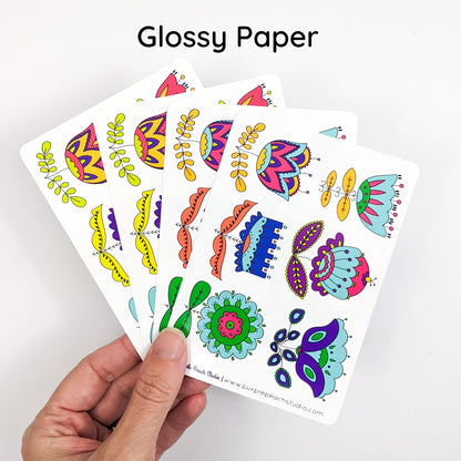 Small Folk Flower Stickers