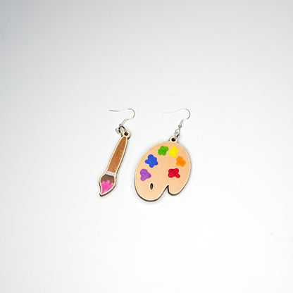 Paintbrush & Palette Earrings