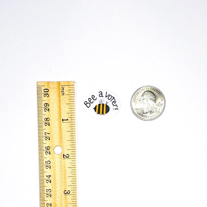 60 Small Bee A Voter Stickers
