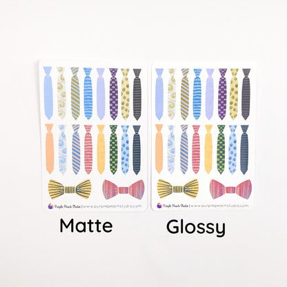 Small Necktie Stickers and Bowtie Stickers for Father's Day