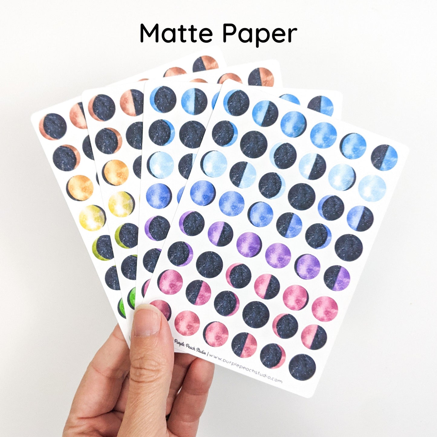 Small Moon Phase Stickers