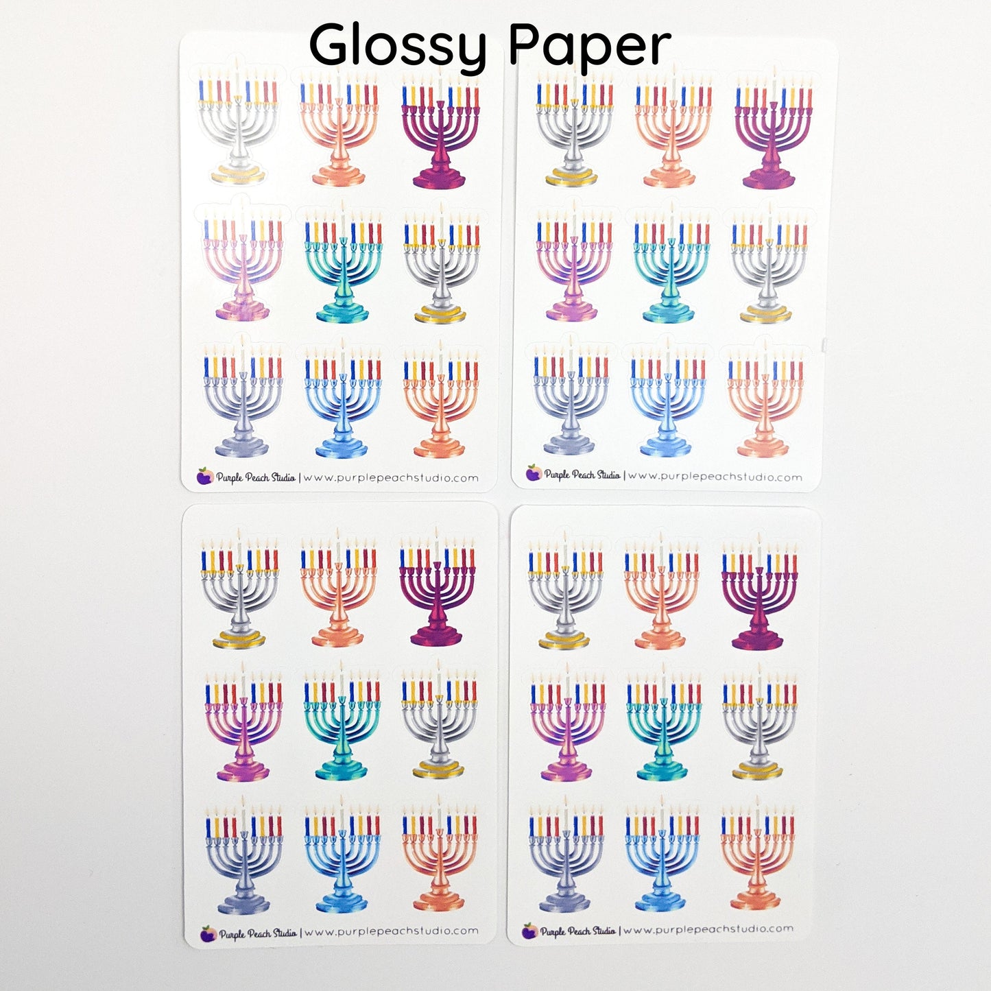 Small Menorah Stickers