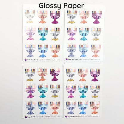 Small Menorah Stickers