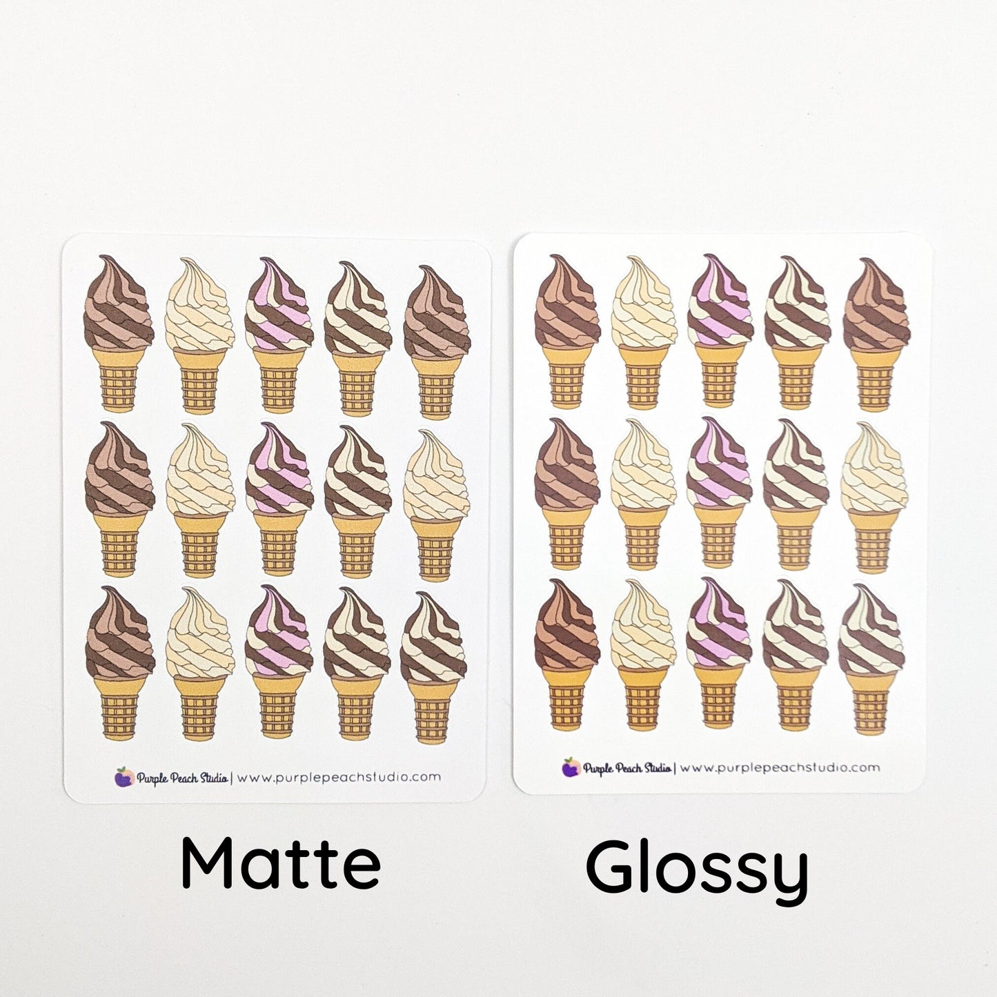 Small Ice Cream Cone Planner Stickers