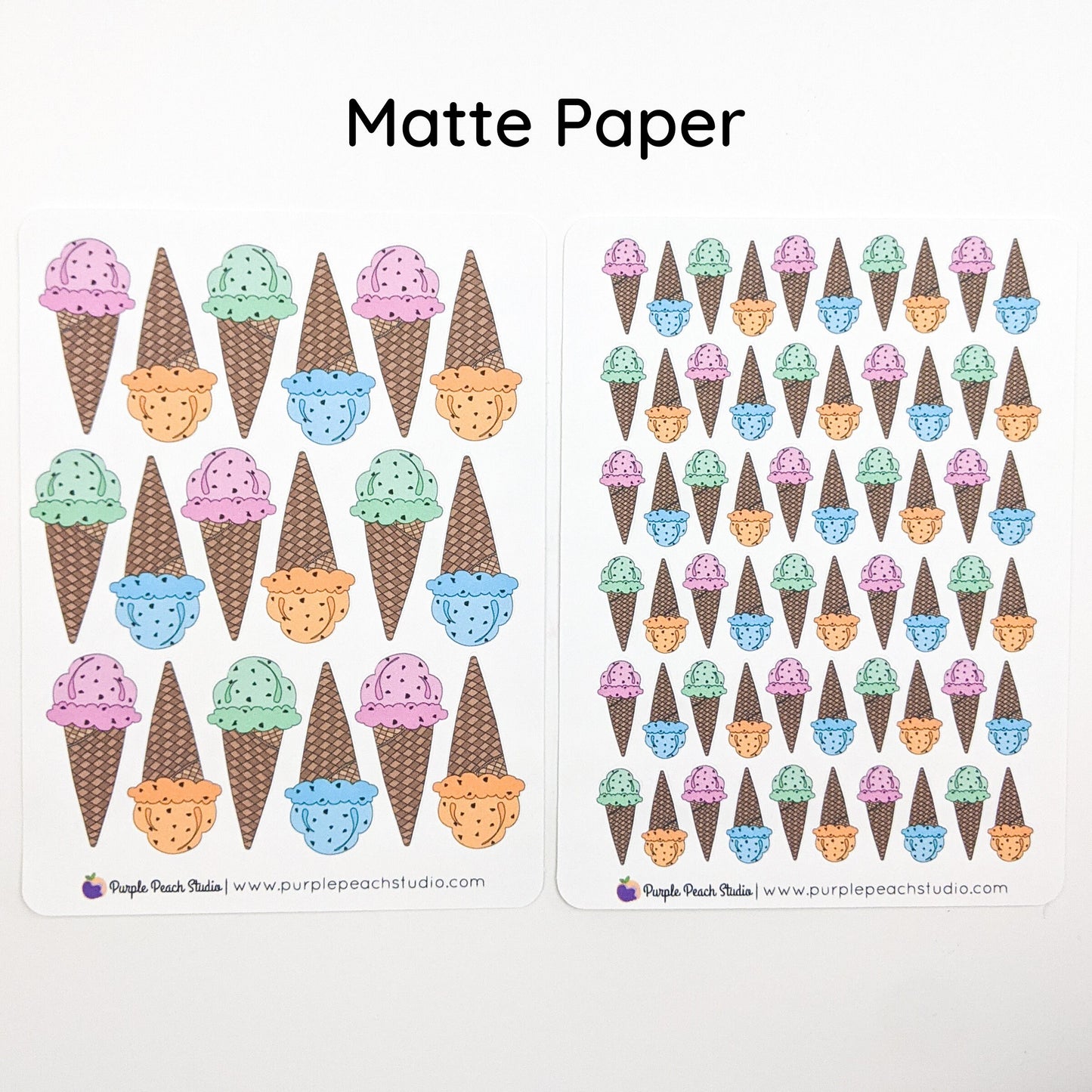 Large Ice Cream Stickers