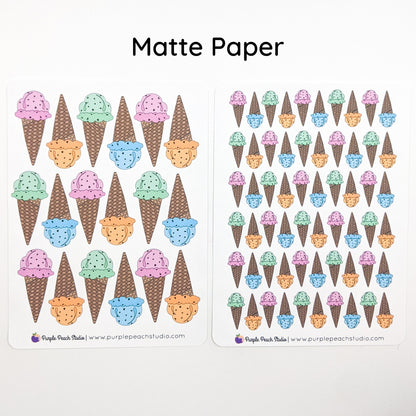Large Ice Cream Stickers