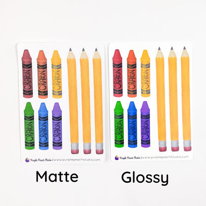 Small School and Office Supply Stickers