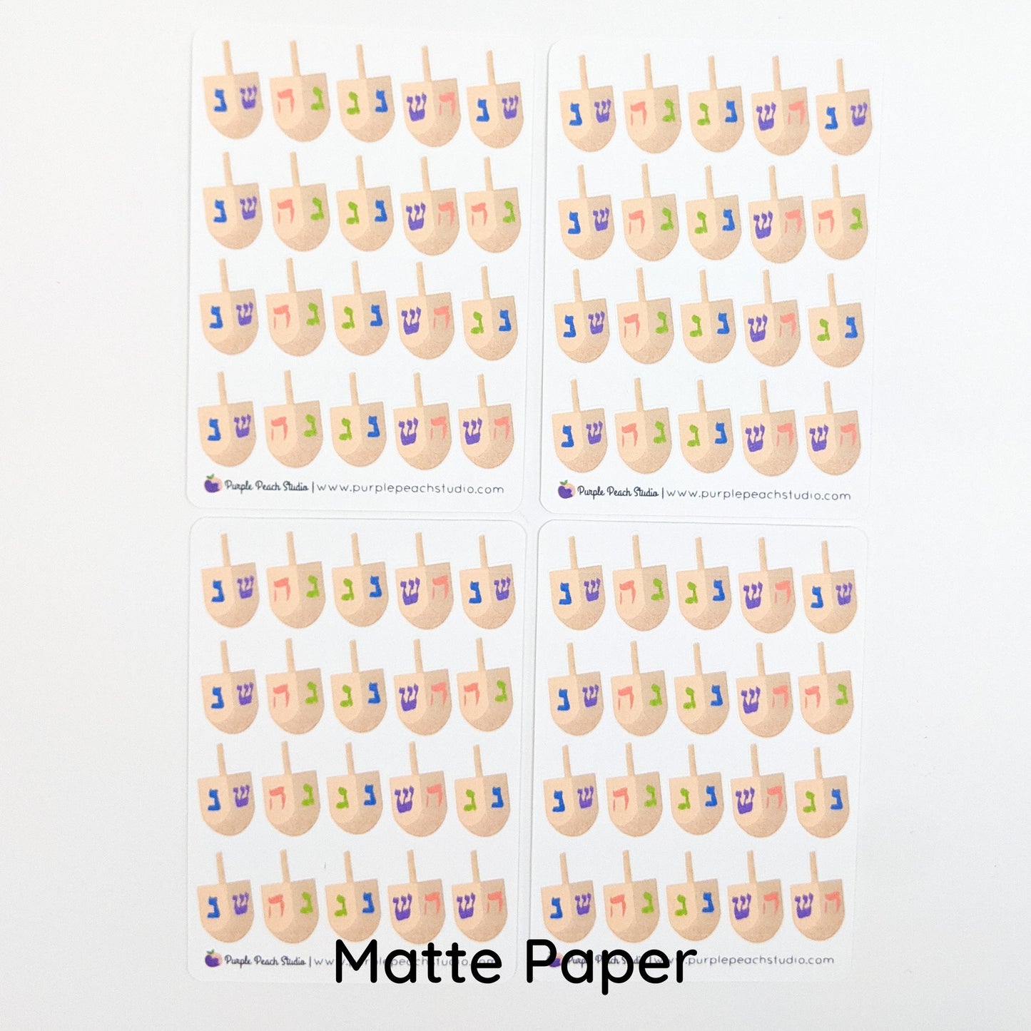 Small Dreidel Stickers