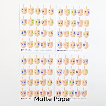 Small Dreidel Stickers