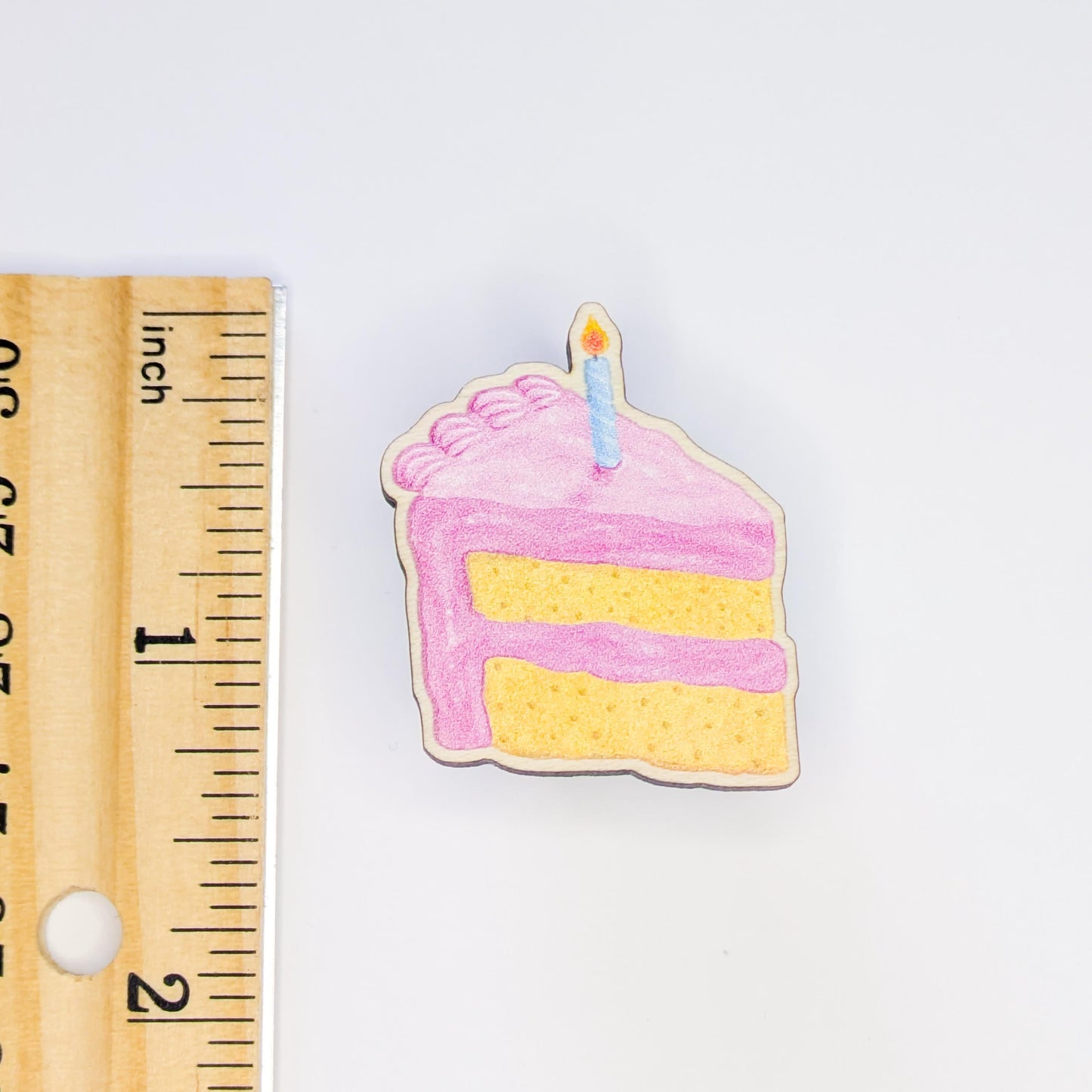 Small Pink Birthday Cake Pin