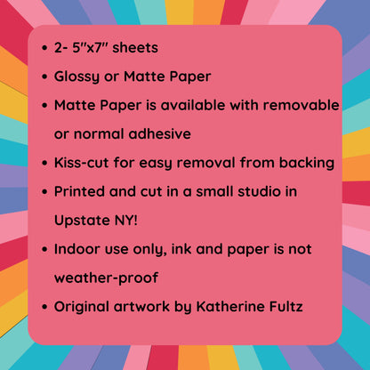 Large School and Office Supply Stickers