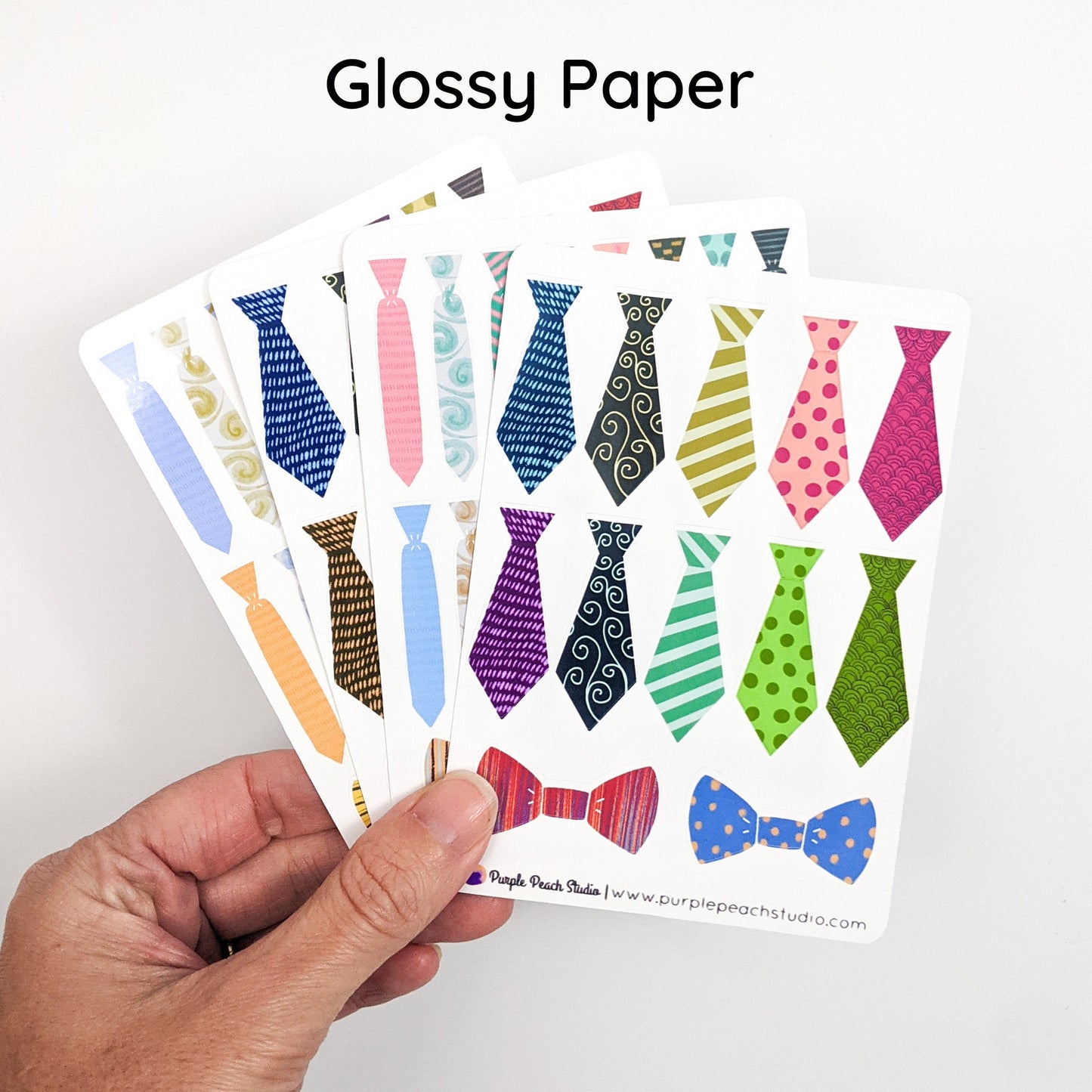 Small Necktie Stickers and Bowtie Stickers for Father's Day