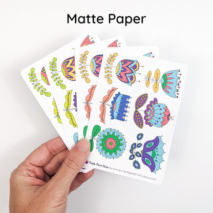 Small Folk Flower Stickers