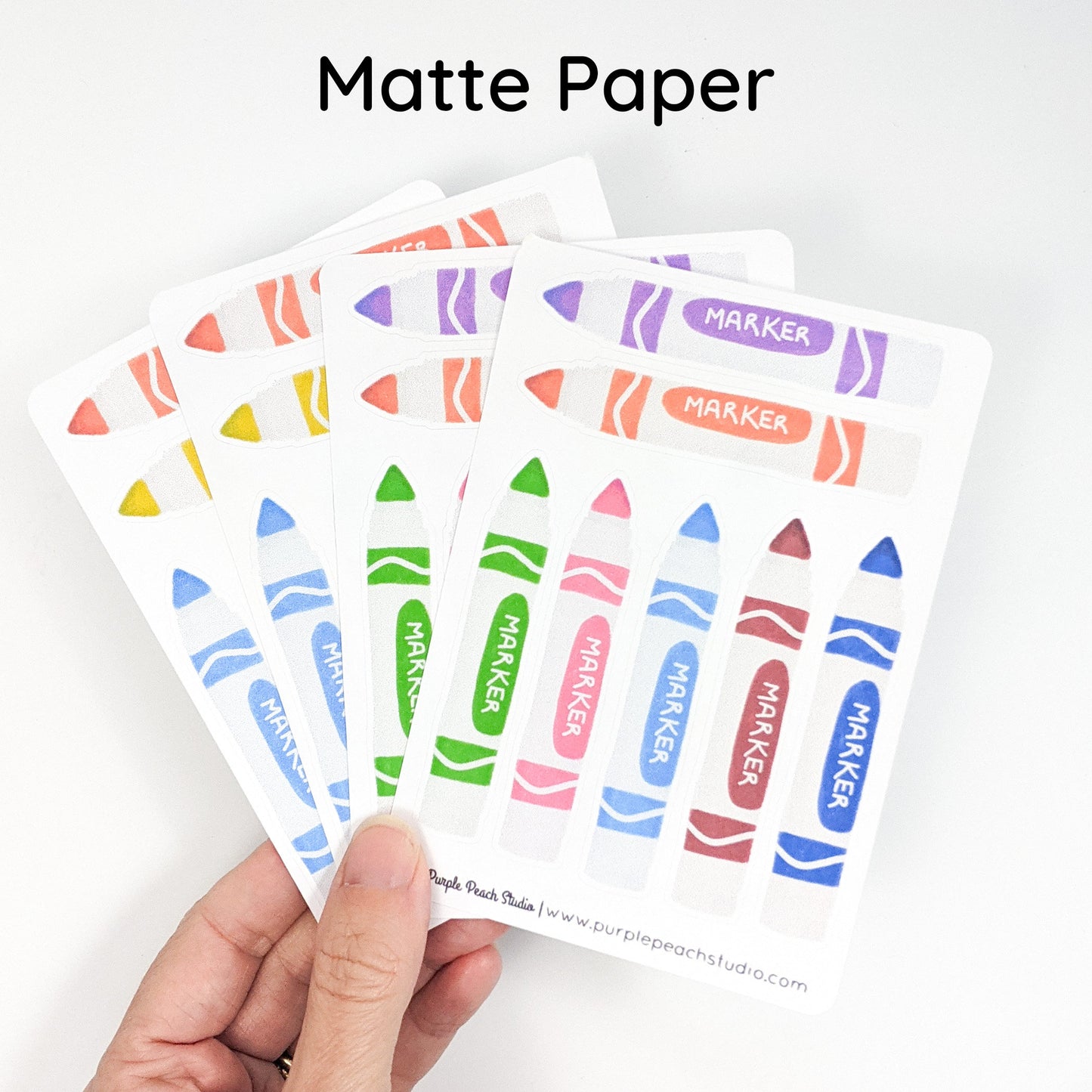 Small Rainbow Marker Stickers