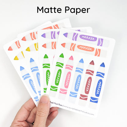 Small Rainbow Marker Stickers