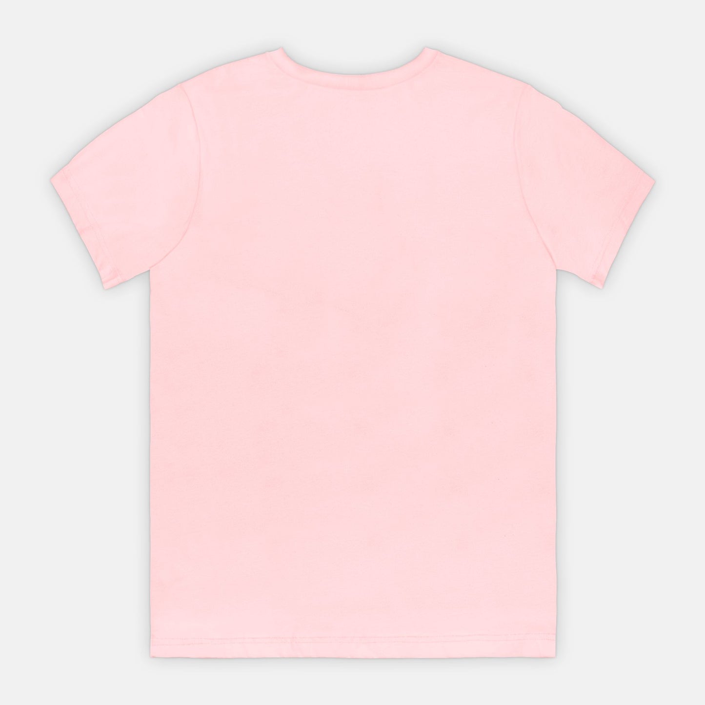 Plain pink t-shirt on a light gray background