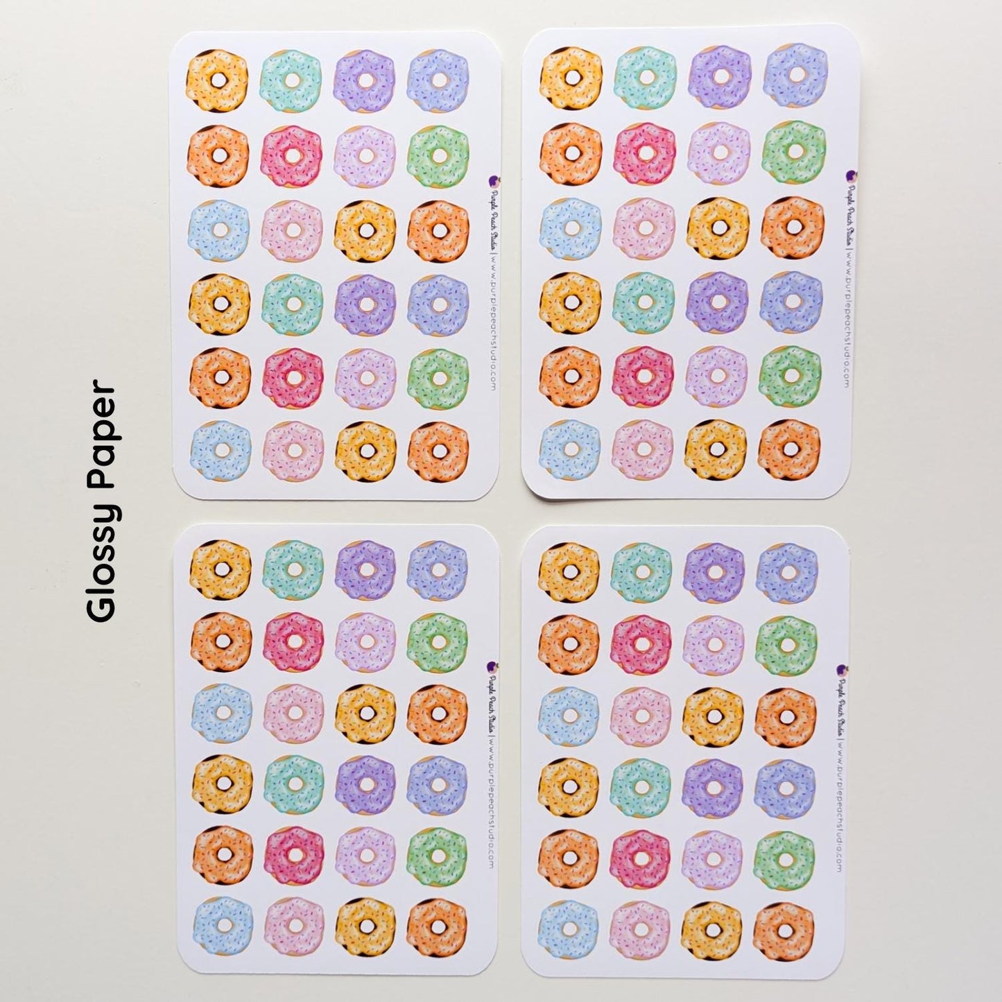Small Rainbow Donut Sticker Sheets