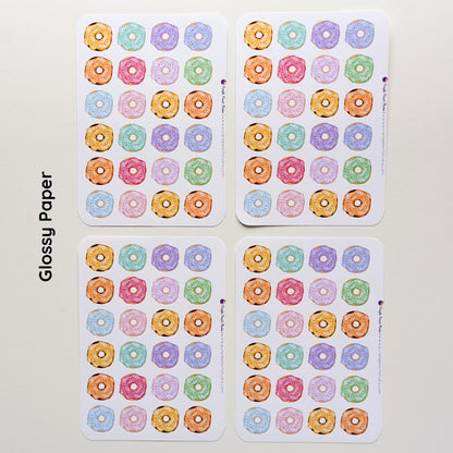 Small Rainbow Donut Sticker Sheets