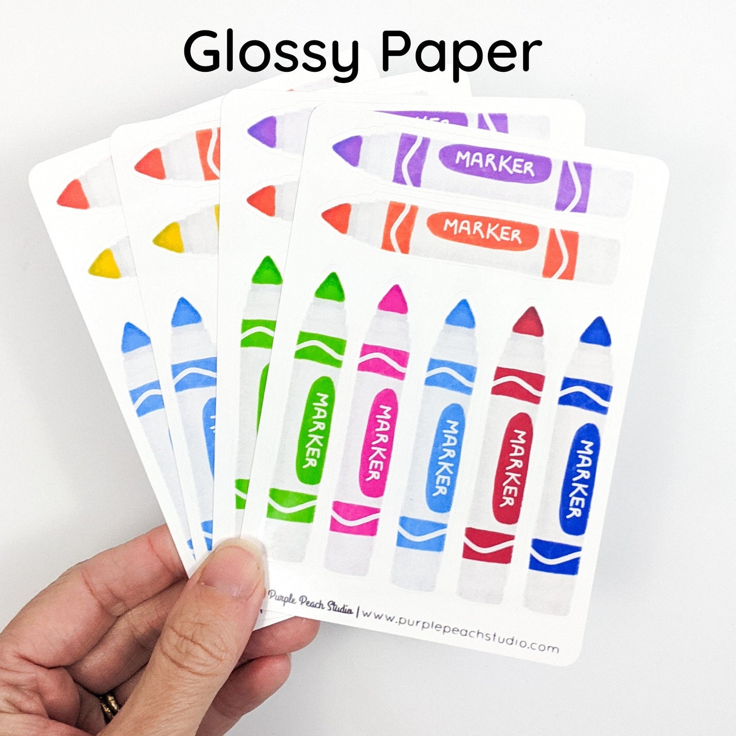 Small Rainbow Marker Stickers