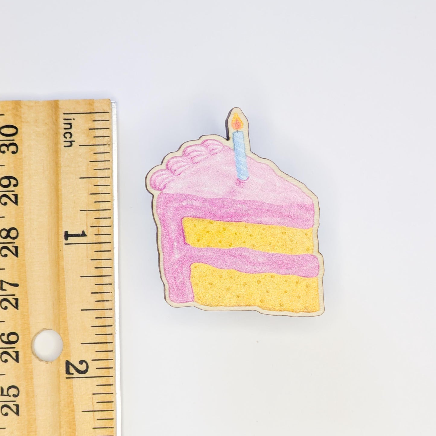 Large Pink Birthday Cake Pin