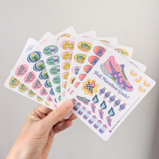 Half Marathon Training Stickers