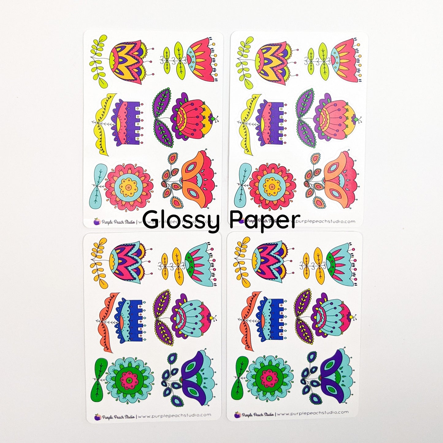 Small Folk Flower Stickers