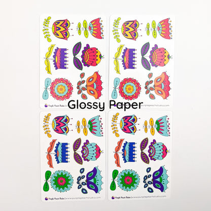 Small Folk Flower Stickers