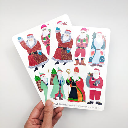 Large Vintage Santa Stickers