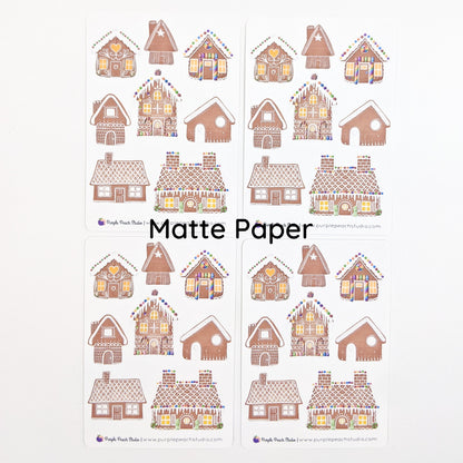 Small Gingerbread House Stickers