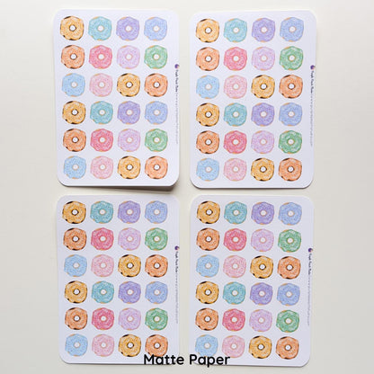 Small Rainbow Donut Sticker Sheets