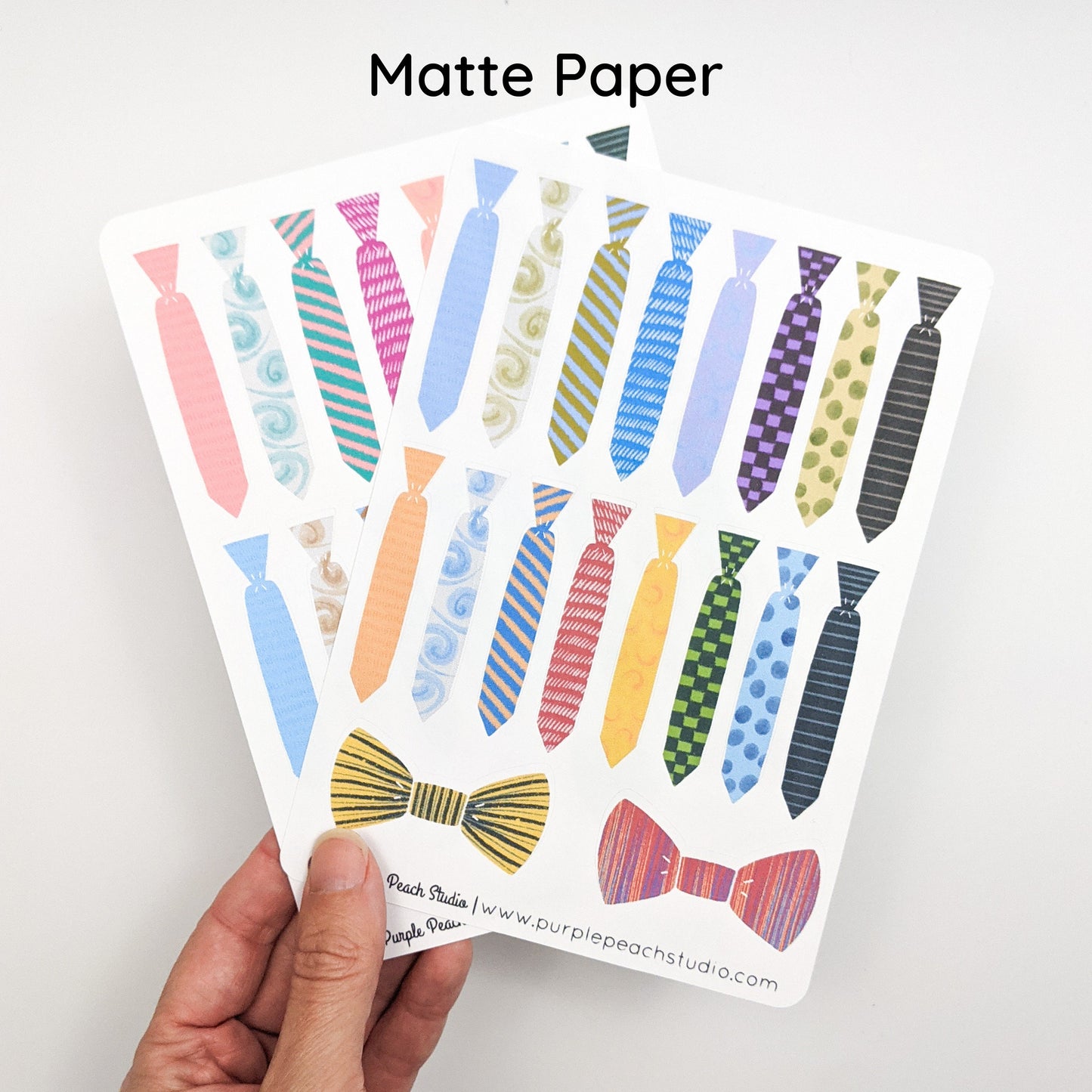 Large Necktie Stickers and Bowtie Stickers for Father's Day
