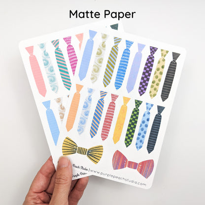 Large Necktie Stickers and Bowtie Stickers for Father's Day