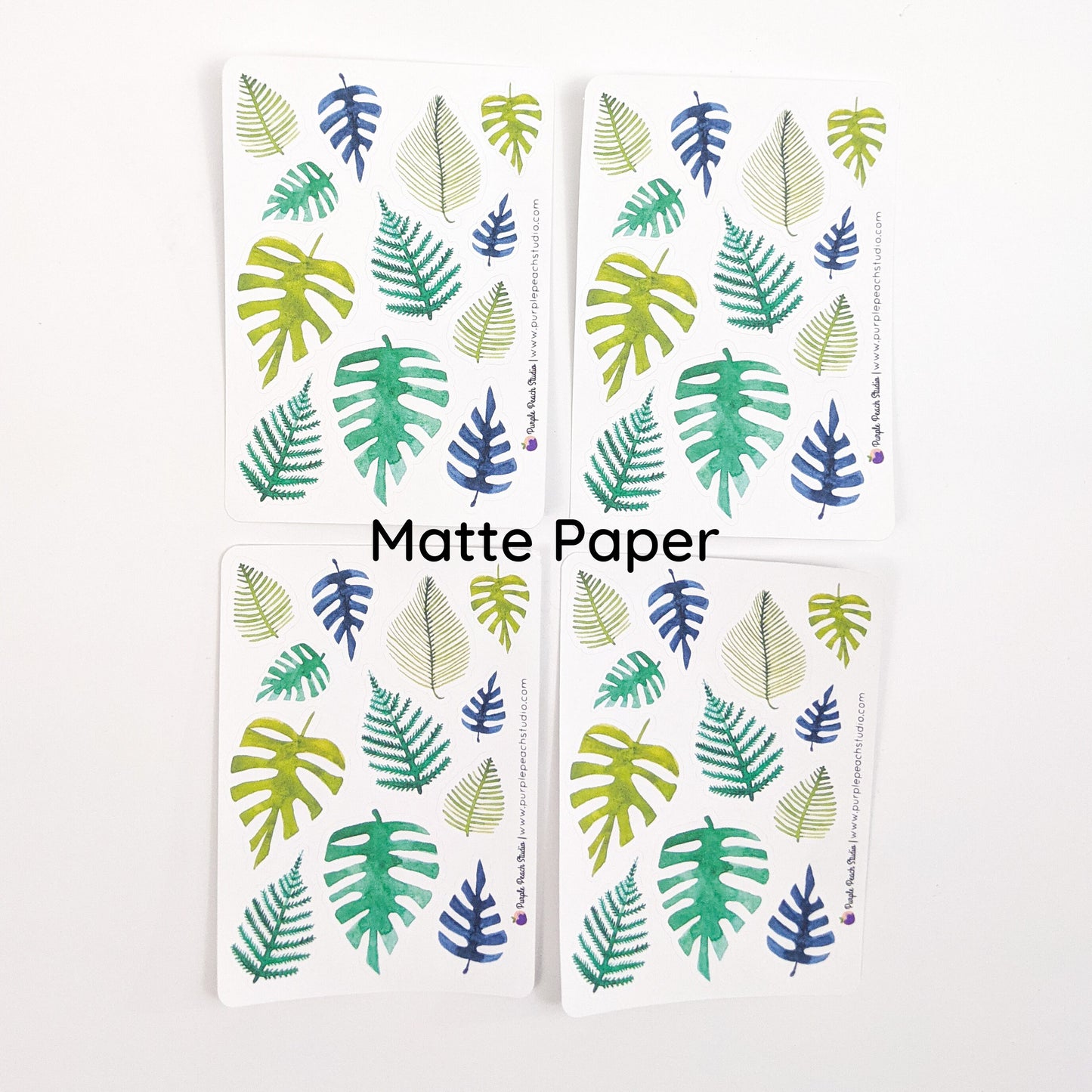 Small Tropical Monstera and Palm Leaf Stickers