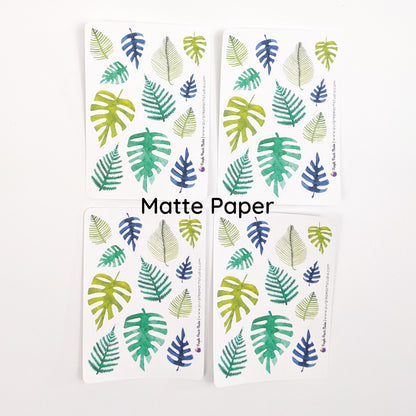 Small Tropical Monstera and Palm Leaf Stickers