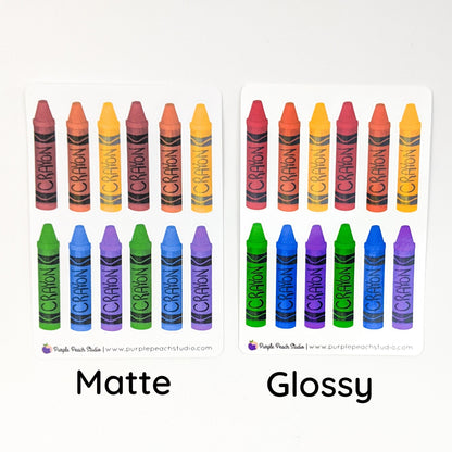Small Crayon Art Supply Stickers