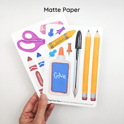 Large School and Office Supply Stickers