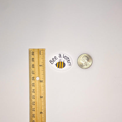 30 Large Bee A Voter Stickers