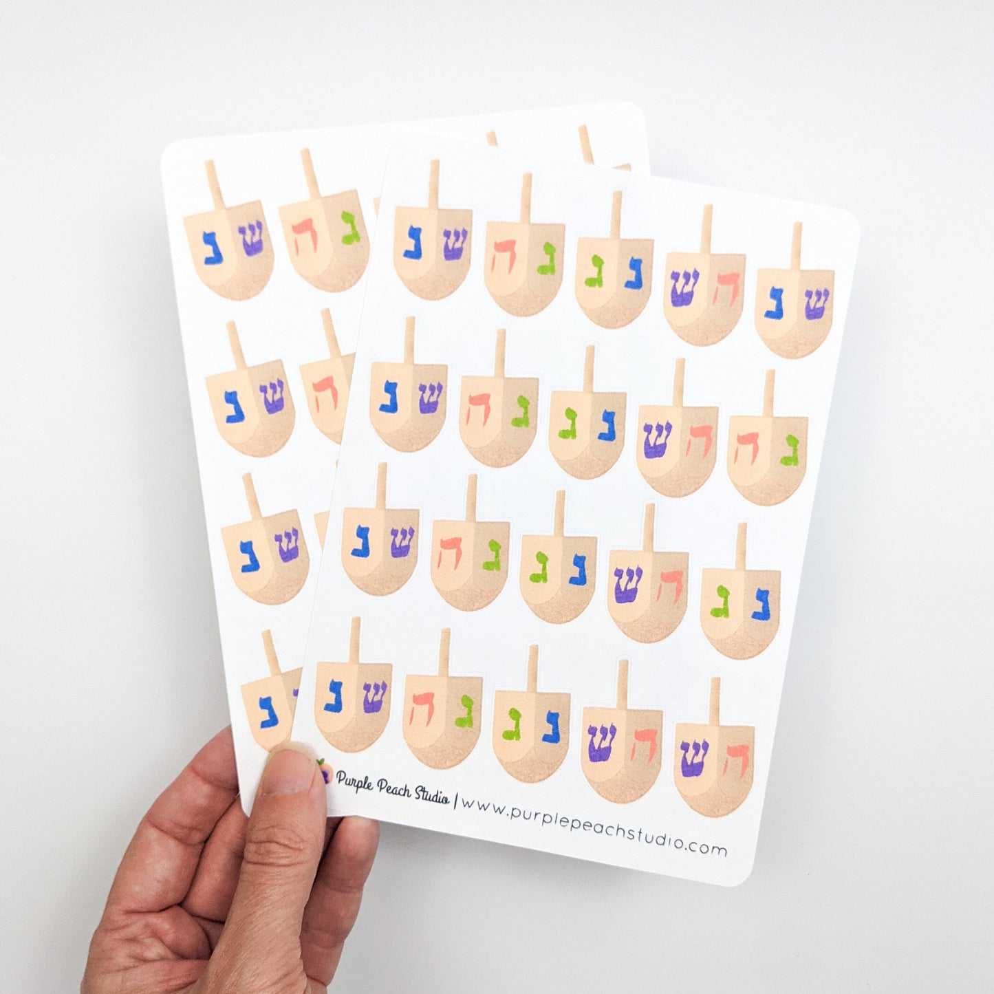 Large Dreidel Stickers