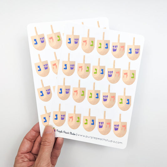 Large Dreidel Stickers