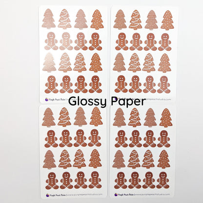 Small Gingerbread Cookie Stickers